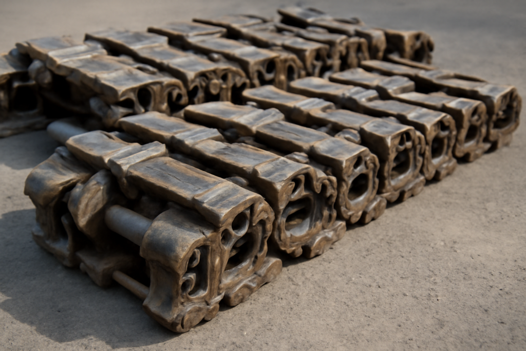 Гусеничная цепь Komatsu D155: ключевые отличия и параметры