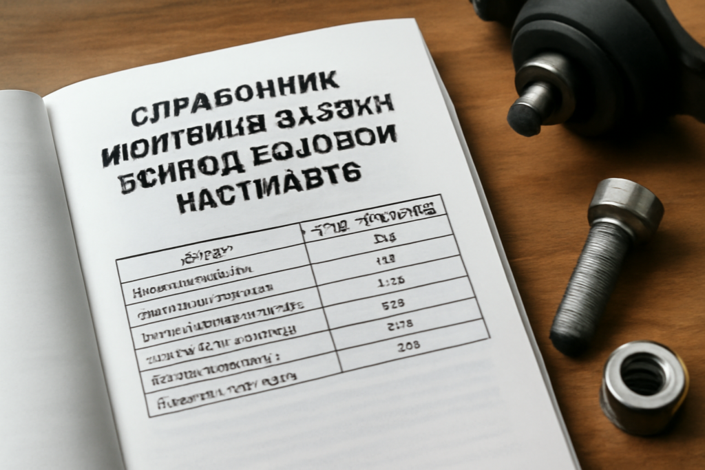 Справочник моментов затяжки болтов ходовой части авто